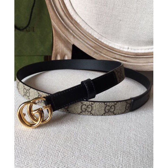 Replica Gucci GG Marmont Thin Belt Black