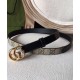 Replica Gucci GG Marmont Thin Belt Black