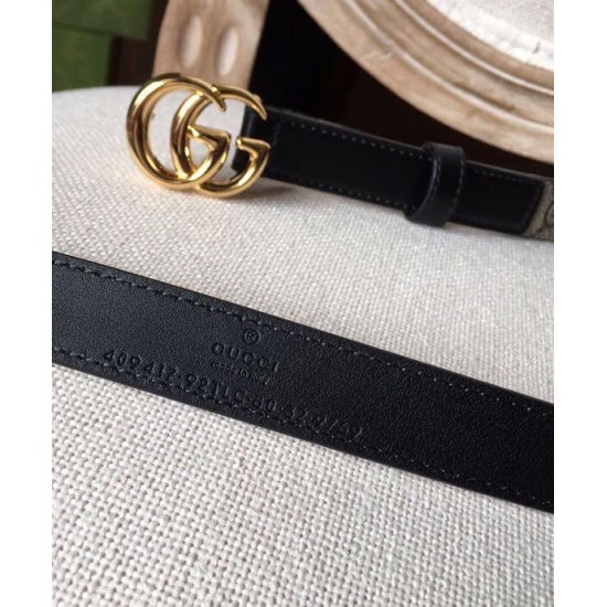 Replica Gucci GG Marmont Thin Belt Black