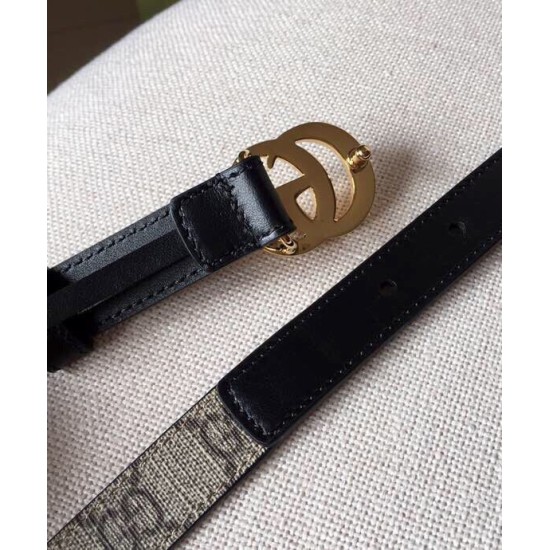 Replica Gucci GG Marmont Thin Belt Black