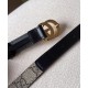 Replica Gucci GG Marmont Thin Belt Black