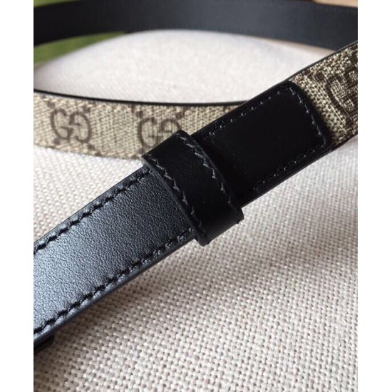 Replica Gucci GG Marmont Thin Belt Black