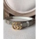 Fake Gucci GG Marmont Thin Belt White Replica
