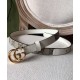 Fake Gucci GG Marmont Thin Belt White Replica