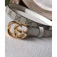 Fake Gucci GG Marmont Thin Belt White Replica