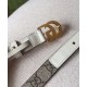 Fake Gucci GG Marmont Thin Belt White Replica