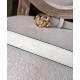Fake Gucci GG Marmont Thin Belt White Replica