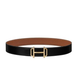 Replica Hermes Royal Belt Buckle &amp; Reversible Leather Strap 38mm Coffee