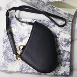Fake Dior Saddle Trio Pouch With Strap Black Replica