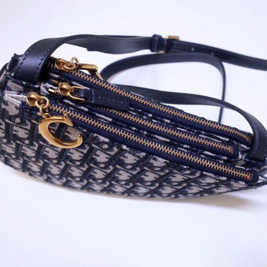 Fake Dior Saddle Trio Pouch With Strap Oblique Blue Replica Replica Dior Saddle Trio Pouch With Strap Oblique Blue
