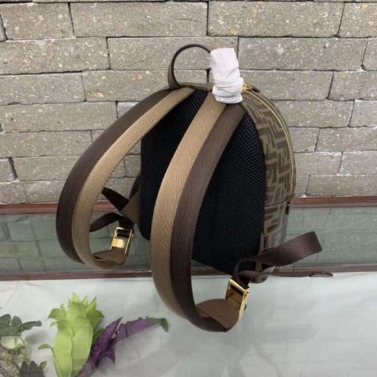 Replica Glazed Fabric Mini Backpack Brown Fake Glazed Fabric Mini Backpack Brown Replica