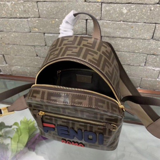 Replica Glazed Fabric Mini Backpack Brown Fake Glazed Fabric Mini Backpack Brown Replica