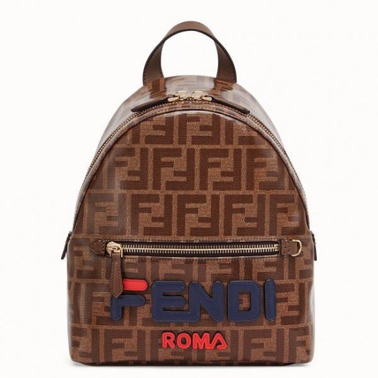 Replica Glazed Fabric Mini Backpack Brown Fake Glazed Fabric Mini Backpack Brown Replica