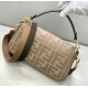 Replica Fendi Medium Baguette FF Bag Grey Replica Fendi Medium Baguette FF Bag Grey