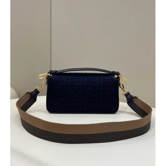 Replica Fendi Medium Baguette FF Bag Blue Replica Fendi Medium Baguette FF Bag Blue
