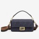 Replica Fendi Medium Baguette FF Bag Blue Replica Fendi Medium Baguette FF Bag Blue