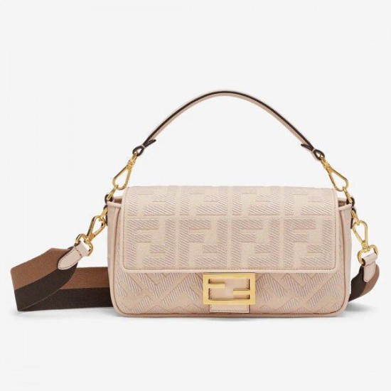 Replica Fendi Medium Baguette FF Bag Pink Replica Fendi Medium Baguette FF Bag Pink