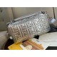 Replica Baguette Large Bag Lambskin With FF Motif Silver Fake Baguette Large Bag Lambskin With FF Motif Silver Replica