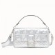 Replica Baguette Large Bag Lambskin With FF Motif Silver Fake Baguette Large Bag Lambskin With FF Motif Silver Replica