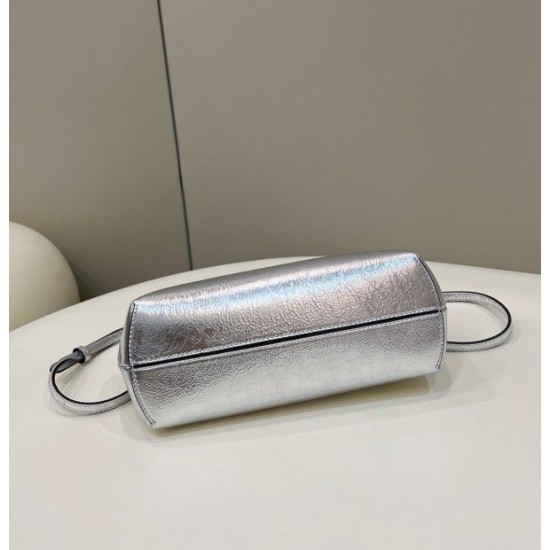 Replica First Small Bag Silver Laminated Leather Fake First Small Bag Silver Laminated Leather Replica