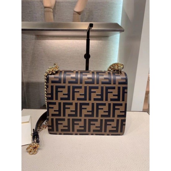 Fake Small Kan U Bag In Calfskin Embossed With FF Replica Fake Small Kan U Bag In Calfskin Embossed With FF Replica
