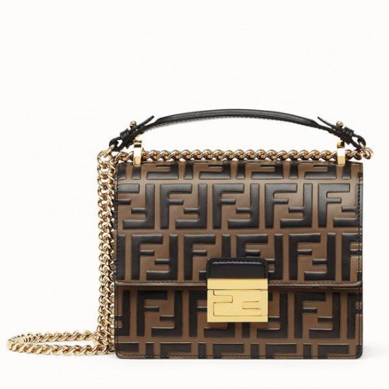 Fake Small Kan U Bag In Calfskin Embossed With FF Replica Fake Small Kan U Bag In Calfskin Embossed With FF Replica