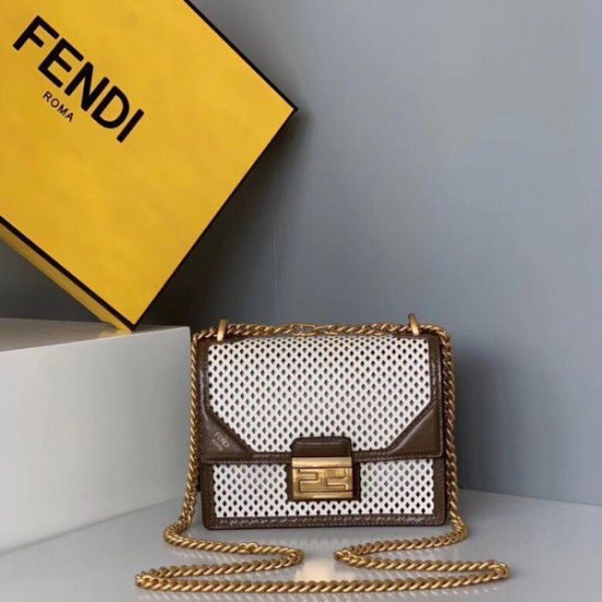 Replica Small Kan U Bag Perforated Calf White Replica Small Kan U Bag Perforated Calf White