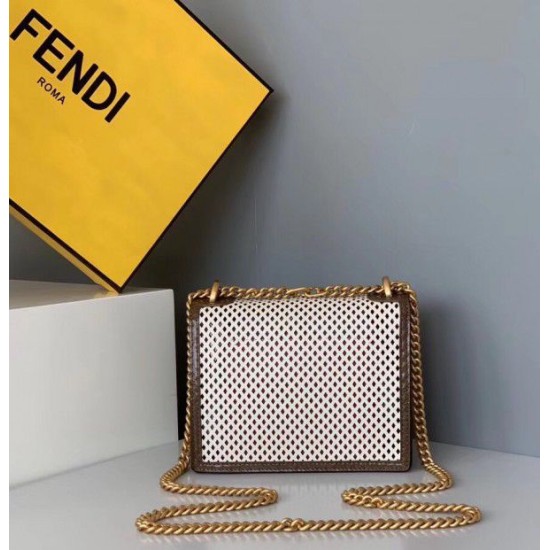 Replica Small Kan U Bag Perforated Calf White Replica Small Kan U Bag Perforated Calf White