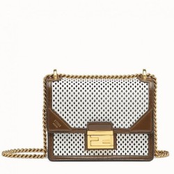 Replica Small Kan U Bag Perforated Calf White