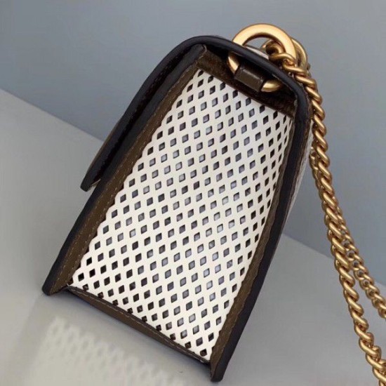 Replica Small Kan U Bag Perforated Calf White Replica Small Kan U Bag Perforated Calf White