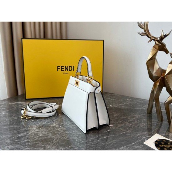 Fake Peekaboo ISeeU Petite Bag Nappa Leather White Replica Replica Peekaboo ISeeU Petite Bag Nappa Leather White