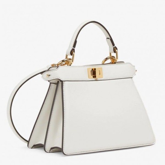 Fake Peekaboo ISeeU Petite Bag Nappa Leather White Replica Replica Peekaboo ISeeU Petite Bag Nappa Leather White