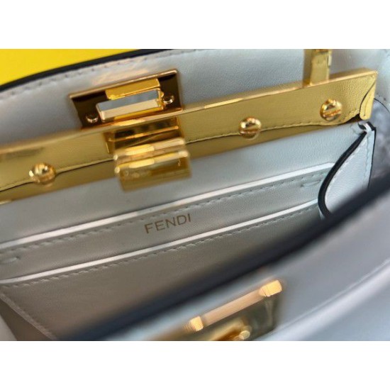 Fake Peekaboo ISeeU Petite Bag Nappa Leather White Replica Replica Peekaboo ISeeU Petite Bag Nappa Leather White