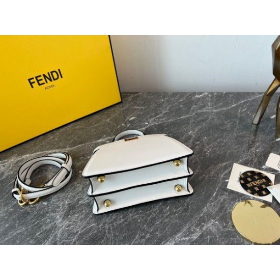 Fake Peekaboo ISeeU Petite Bag Nappa Leather White Replica Replica Peekaboo ISeeU Petite Bag Nappa Leather White