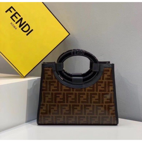Replica Small Runaway Shopper Bag Glazed Fabric Brown Replica Small Runaway Shopper Bag Glazed Fabric Brown