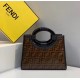 Replica Small Runaway Shopper Bag Glazed Fabric Brown Replica Small Runaway Shopper Bag Glazed Fabric Brown