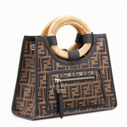 Replica FF Logo Runaway Shopper Bag Brown