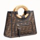 Replica FF Logo Runaway Shopper Bag Brown Replica FF Logo Runaway Shopper Bag Brown