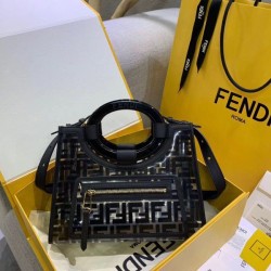 Replica Small PU Runaway Shopper Bag Black