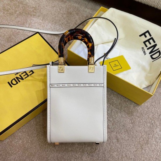 Fake Mini Sunshine Shopper Bag White Replica Replica Mini Sunshine Shopper Bag White