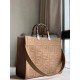 Fake Sunshine Medium Shopper FF Fabric Bag Beige Replica Fake Sunshine Medium Shopper FF Fabric Bag Beige Replica