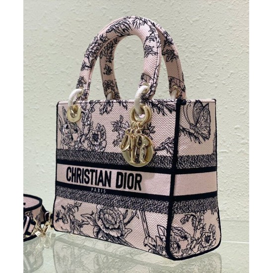Fake Christian Dior Medium Lady D-Lite Bag Cream Replica Replica Christian Dior Medium Lady D-Lite Bag Cream