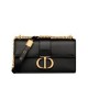 Fake Christian Dior 30 Montaigne East-West Bag With Chain Black Replica Replica Christian Dior 30 Montaigne East-West Bag With Chain Black