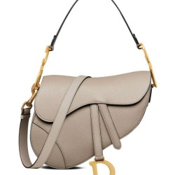Replica Christian Dior Saddle Bag With Strap Apricot