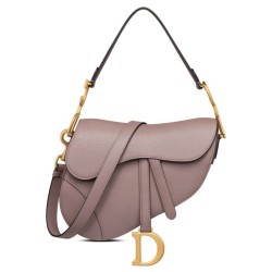 Fake Christian Dior Saddle Bag With Strap Dark Coffee Replica