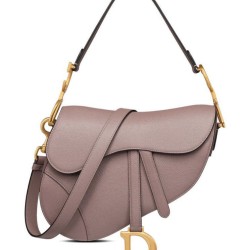 Fake Christian Dior Saddle Bag With Strap Dark Coffee Replica
