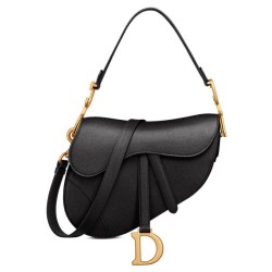 Replica Christian Dior Saddle Bag With Strap Black