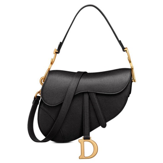Fake Christian Dior Saddle Bag With Strap Black Replica Replica Christian Dior Saddle Bag With Strap Black