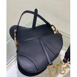 Replica Christian Dior Saddle Bag With Strap Black
