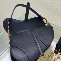 Replica Christian Dior Saddle Bag With Strap Black